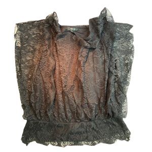 Style & Co black lace top